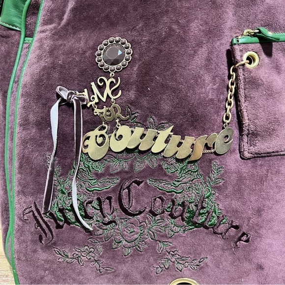 Juicy Couture Purple Velvet Messenger Bag - Picture 3 of 10